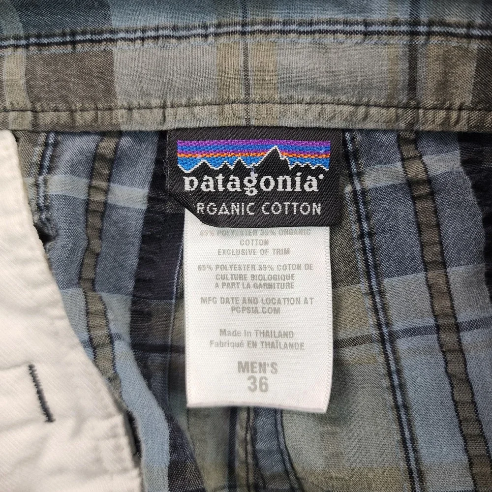 Patagonia Seersucker Shorts Men 36‎ Plaid 10